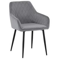 KRZESŁO Z PODŁOKIETNIKAMI STU - czarny/szary, Design, metal/tkanina (56/82,5/61,5cm) - Novel