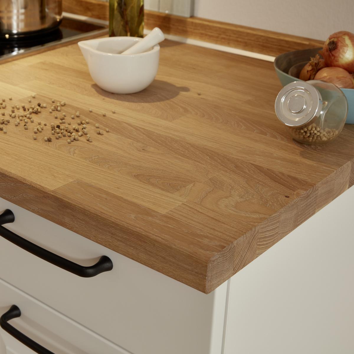 Kotna Kuhinja Sylt - bela, Romantika, leseni material (230/270cm) - Nobilia