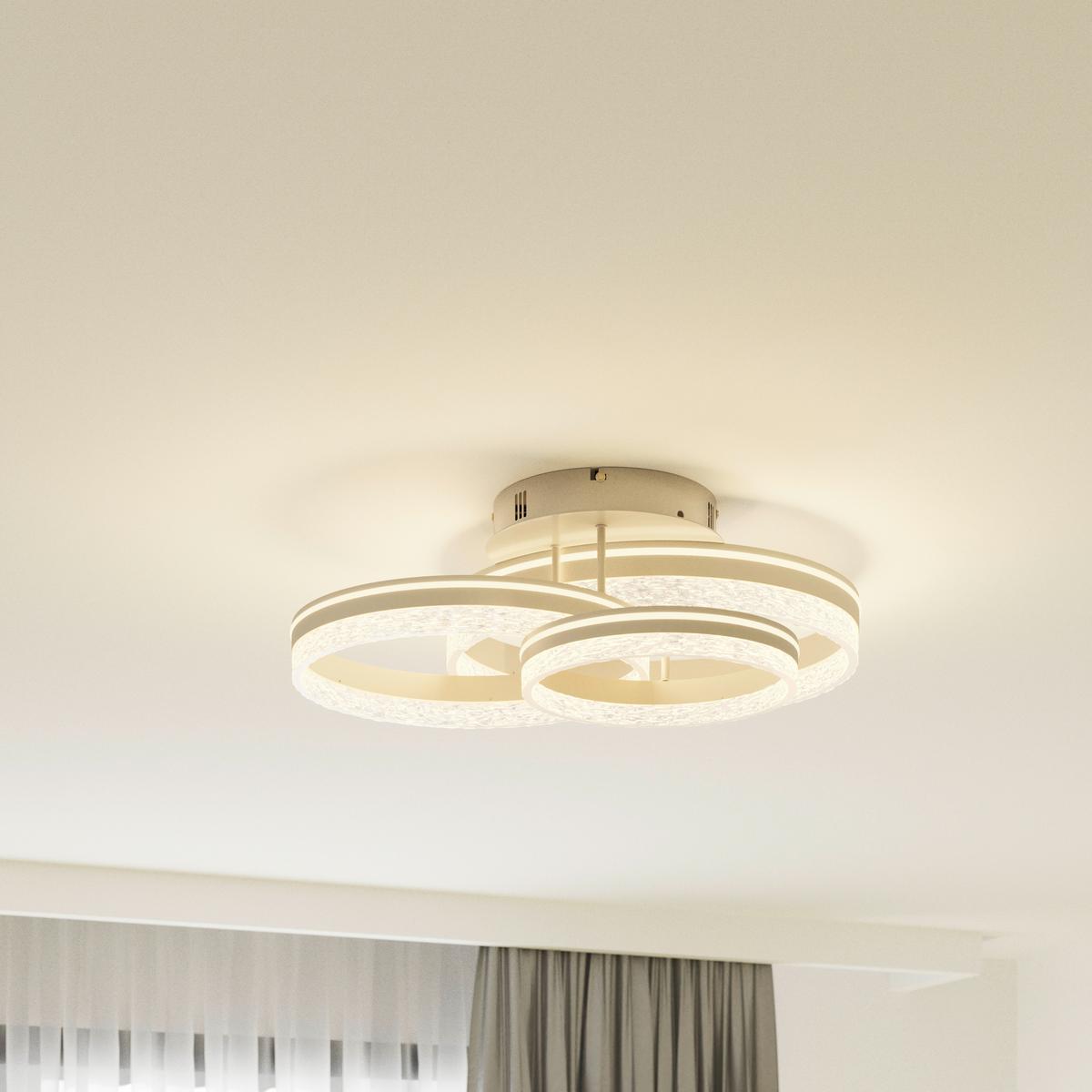 LAMPA SUFITOWA LED SWANSEA *SBN* - cappuccino, Design, tworzywo sztuczne/metal (72/63/22cm) - Novel