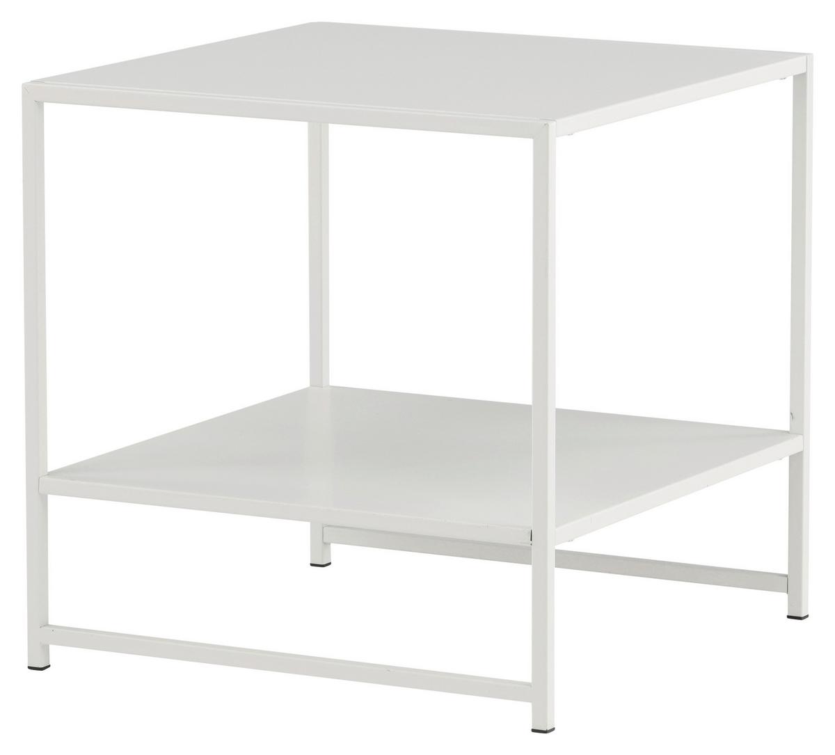 BEISTELLTISCH STAAL - Weiß, Design, Metall (50/50/50cm) - Livetastic