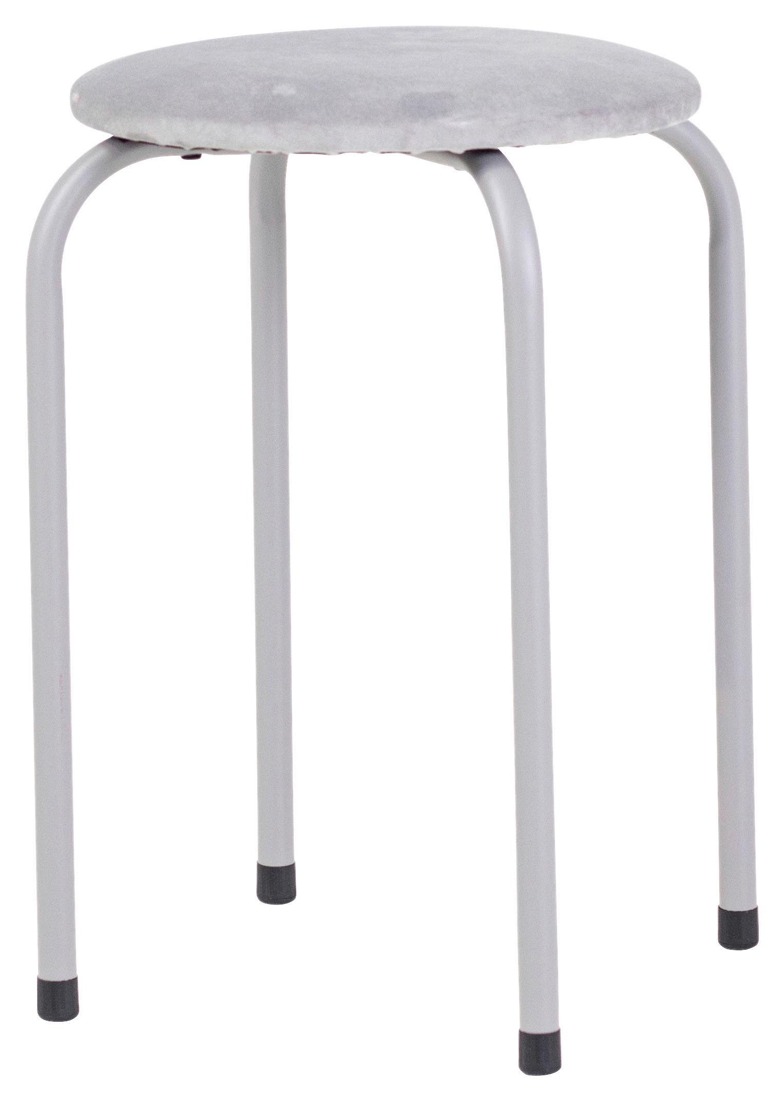 Nakladljiv Stolček Isabelle, Siva, Žamet - siva, Konvencionalno, kovina/tekstil (30/45/30cm) - Mömax