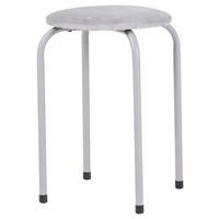 Stapelhocker in Grau - Grau, KONVENTIONELL, Textil/Metall (30/45/30cm) - Mömax