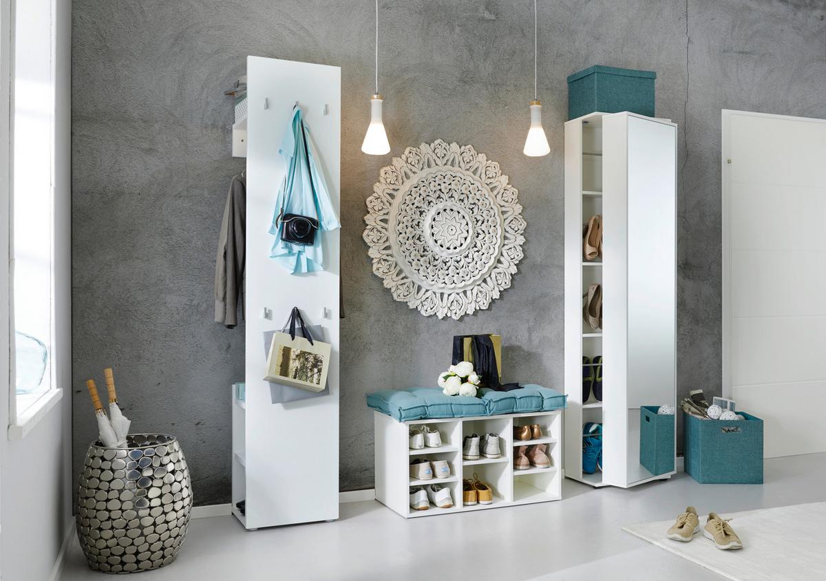 Cuier Sam - alb, Modern, material pe bază de lemn (40/197/32cm) - Modern Living