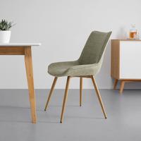 Stolica Lou - svijetlo zelena/boje hrasta, Moderno, drvo/metal (52/84/60cm) - Mömax