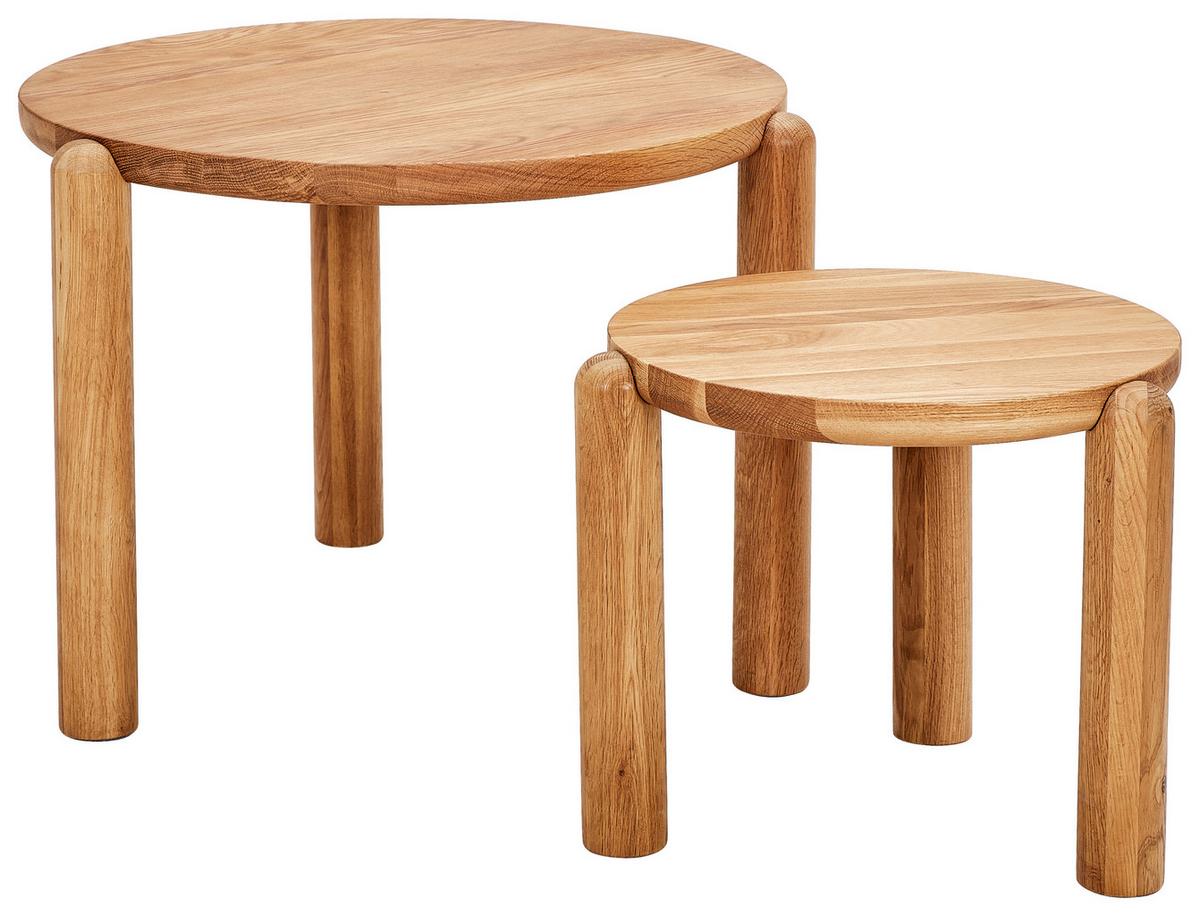 STOLIKI WSUWANE POD SIEBIE BRATYSŁAWA - kolor naturalny, Modern, drewno (60/40/45/35/60/40cm) - MID.YOU