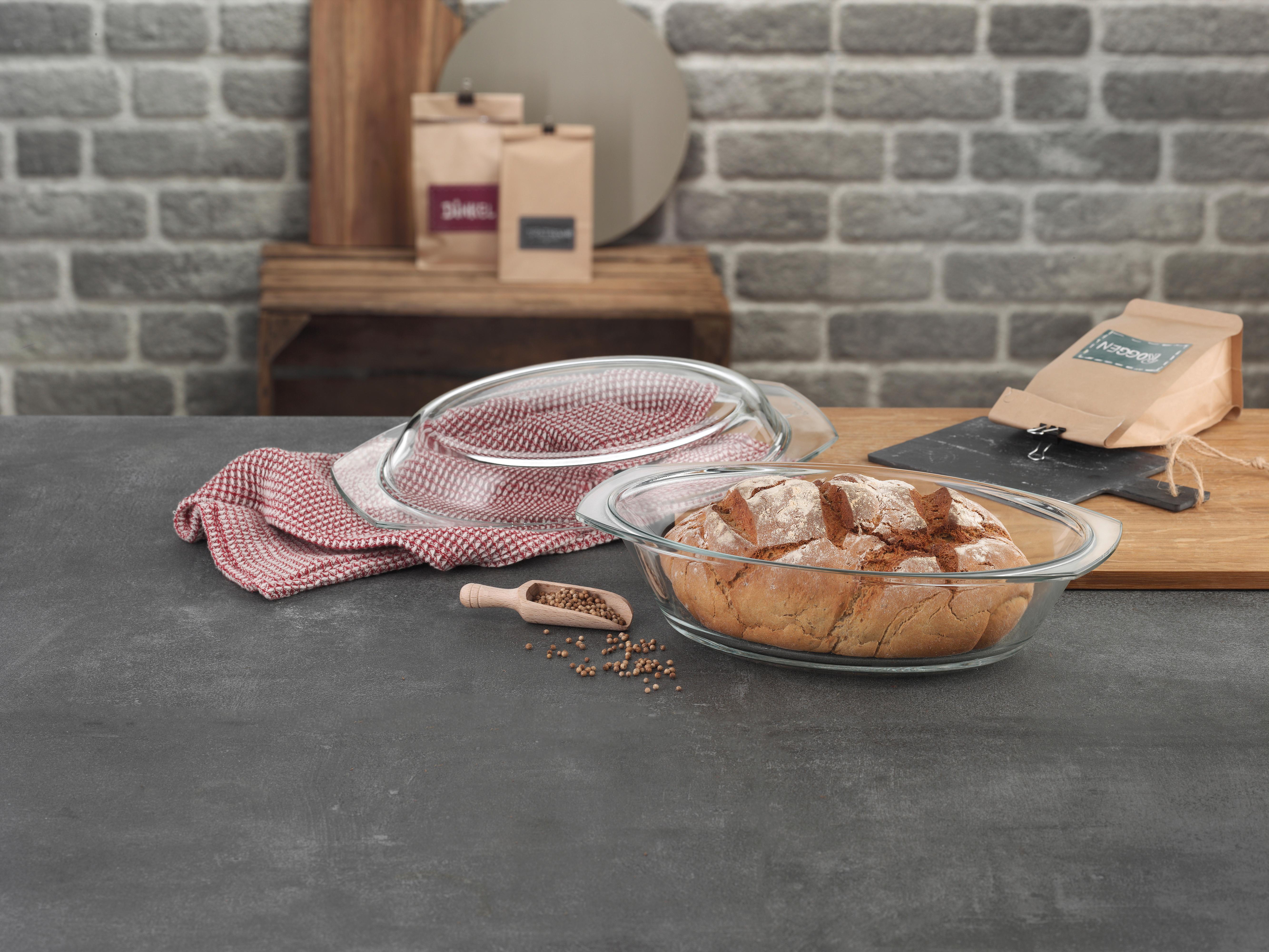 Backformenset Brot backen & mehr, 4-teilig - Klar, Basics, Glas - Bohemia