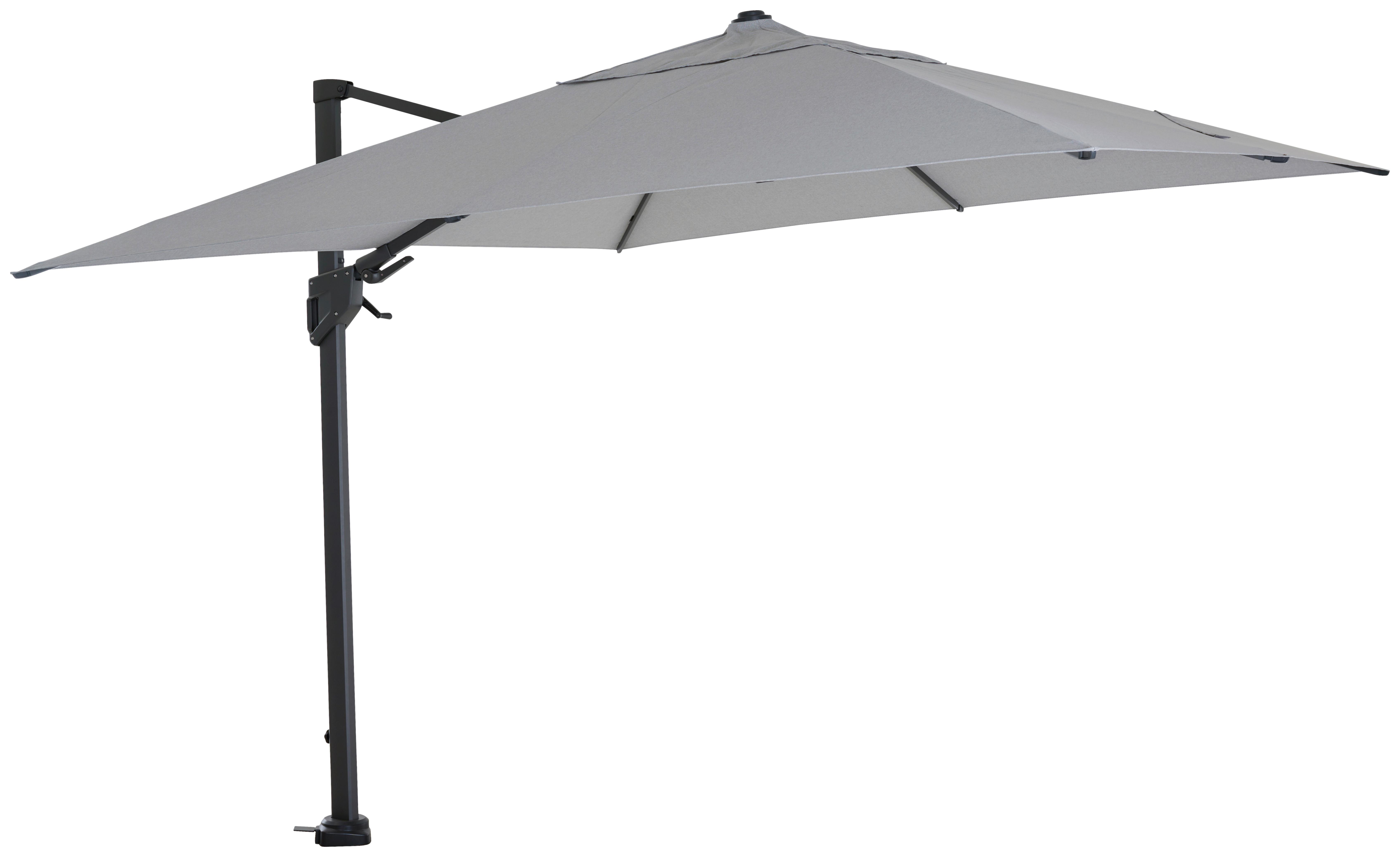 AMPELSCHIRM S08121 - Anthrazit/Hellgrau, MODERN, Textil/Metall (300/300cm) - Siena Garden