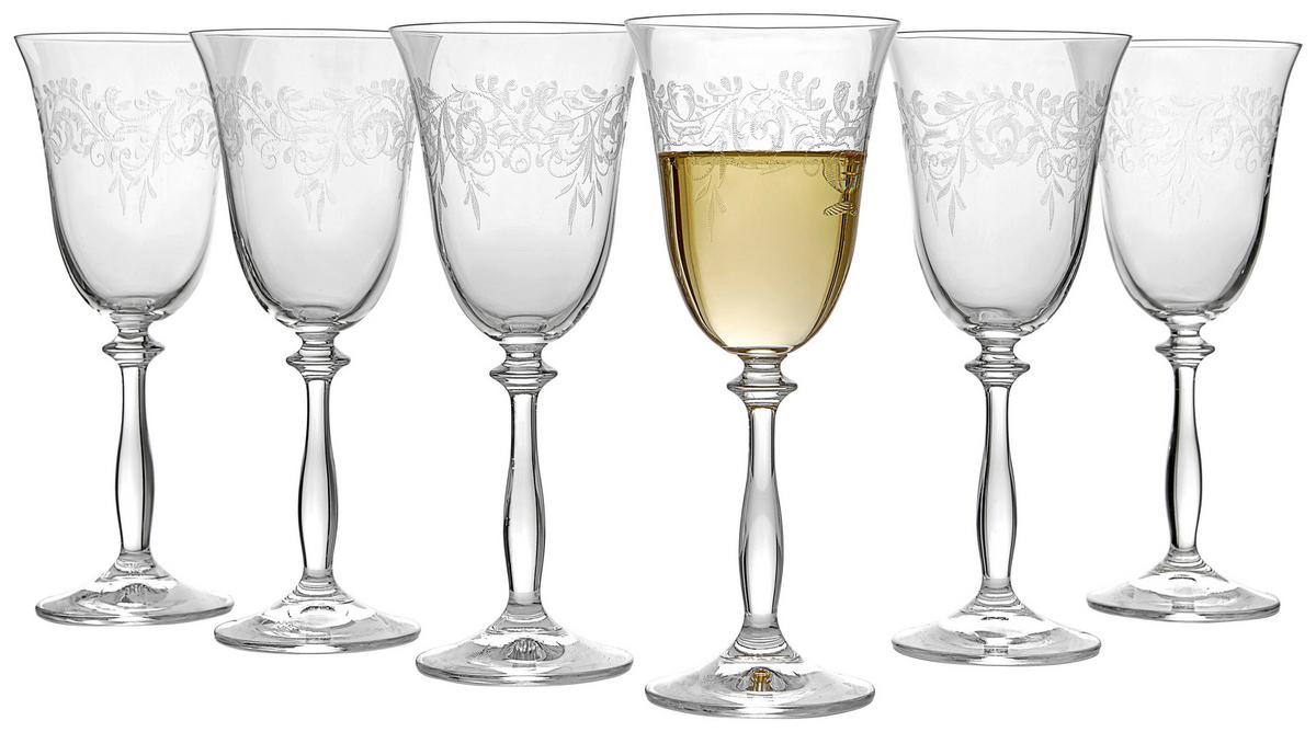 KOMPLET SZKŁA STOŁOWEGO ROMANCE - przejrzysty, Trend, szkło (0,25l) - Novel