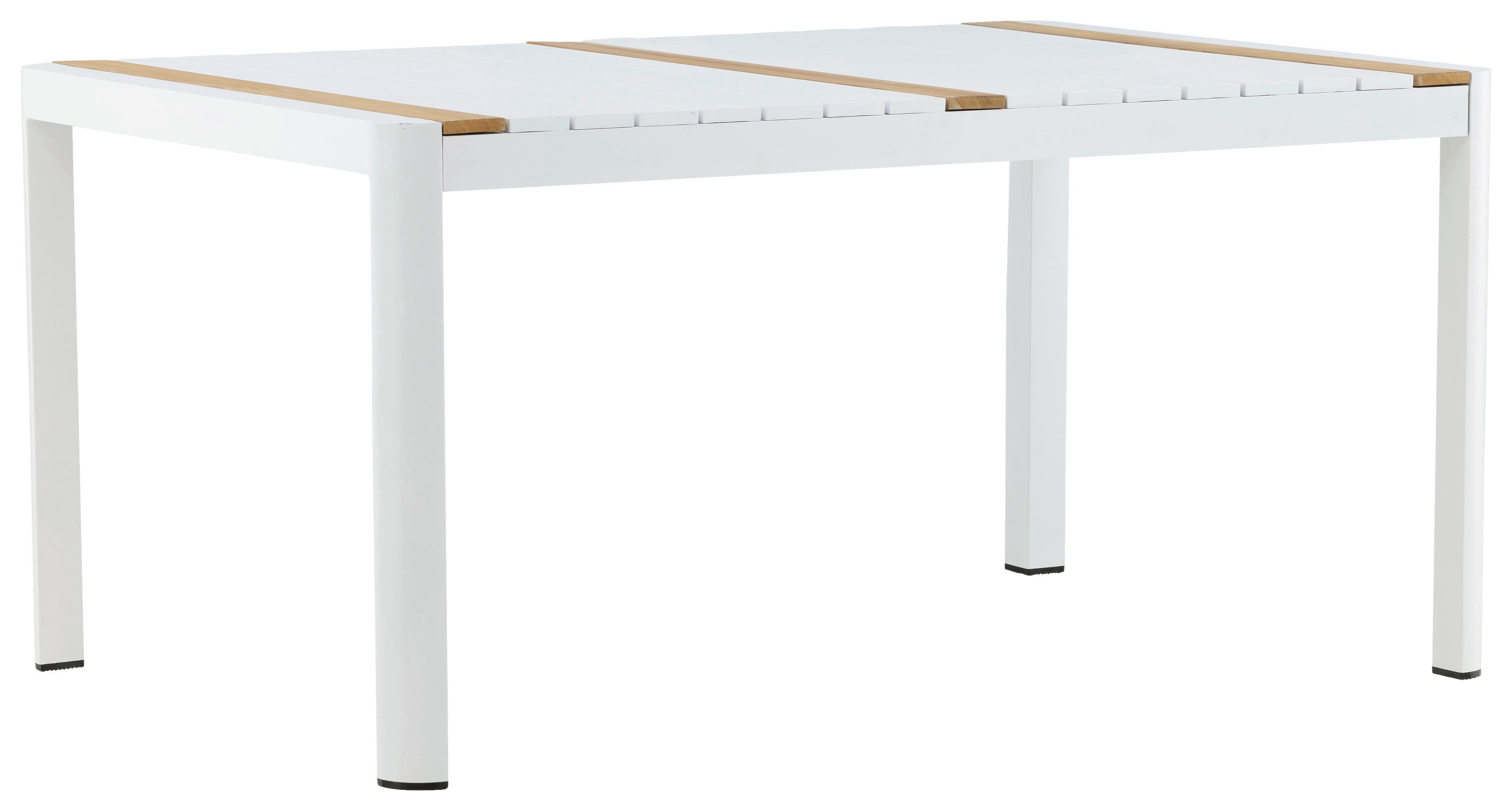 GARTENTISCH TOGO - Weiß, KONVENTIONELL, Holz/Metall (150/90/75cm) - Gardenson