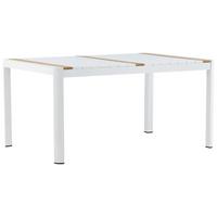 GARTENTISCH TOGO - Weiß, KONVENTIONELL, Holz/Metall (150/90/75cm) - Gardenson