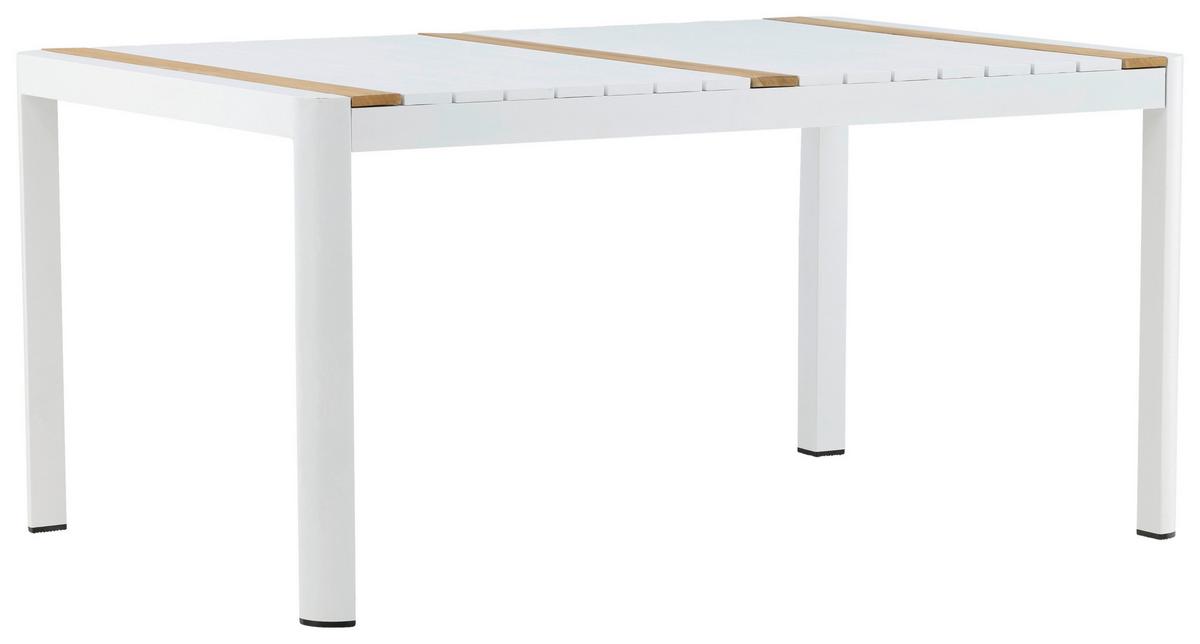 GARTENTISCH TOGO - Weiß, KONVENTIONELL, Holz/Metall (150/90/75cm) - Gardenson