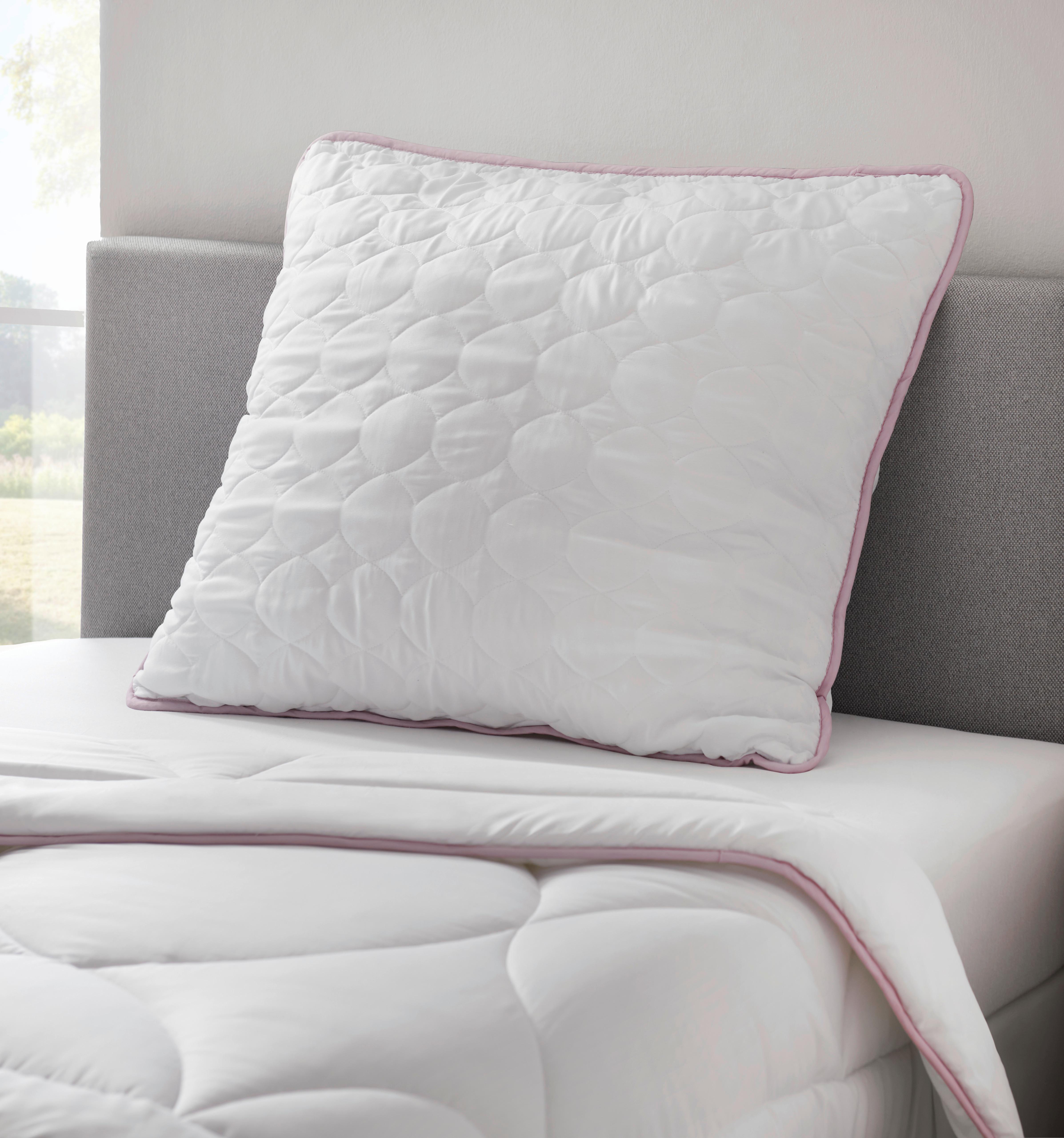 Kopfkissen Lavendel ca. 80x80cm - Weiß, Textil (80/80cm) - Nadana