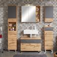 Hochschrank Eichefarben/Anthrazit - Chromfarben/Eichefarben, MODERN, Holzwerkstoff/Metall (35/194/33cm) - Premium Living Hochschrank Eichefarben/Anthrazit - Chromfarben/Eichefarben, MODERN, Holzwerkstoff/Metall (35/194/33cm) - Premium Living