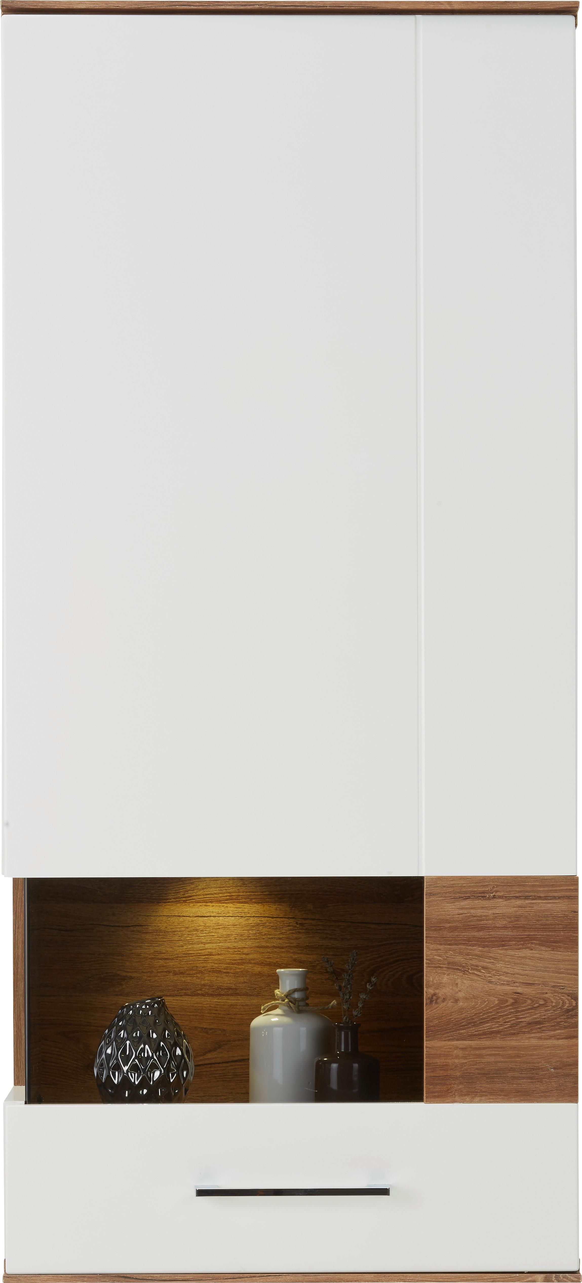 Hängeelement in Weiß Hochglanz - Weiß, MODERN, Holz (60/133/37cm) - Premium Living