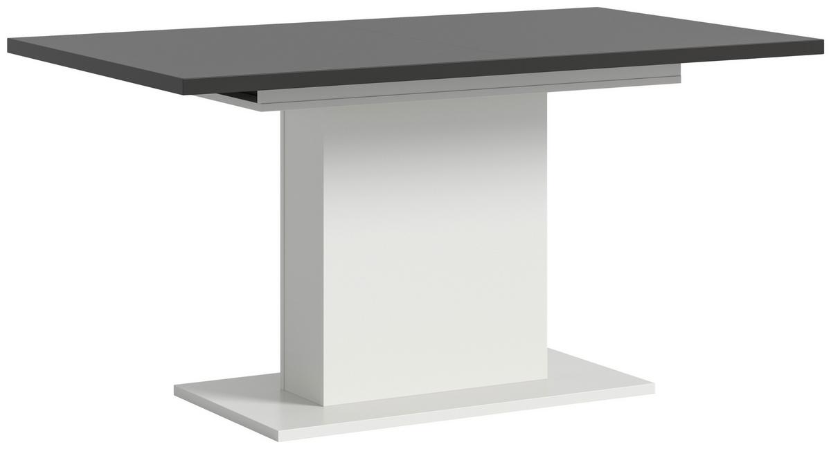 Ausziehtisch Marlon Grau/Weiß ca. 150-190/90/76 cm - Weiß/Grau, KONVENTIONELL, Holzwerkstoff (150-190/90/76cm)