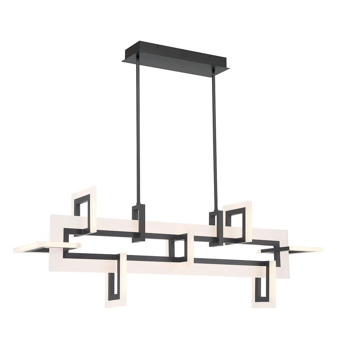 LED Függőlámpa Qn-Inizio-Lp-M-Bk - fekete, Design, műanyag/fém (50/122,8/23,1cm) - Elstead Lighting