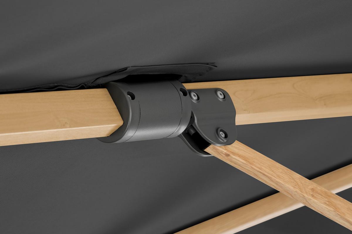 Ampelschirm Rohdos Anthrazit - Eichefarben/Anthrazit, Basics, Textil/Metall (358/263/300cm) - Schneider