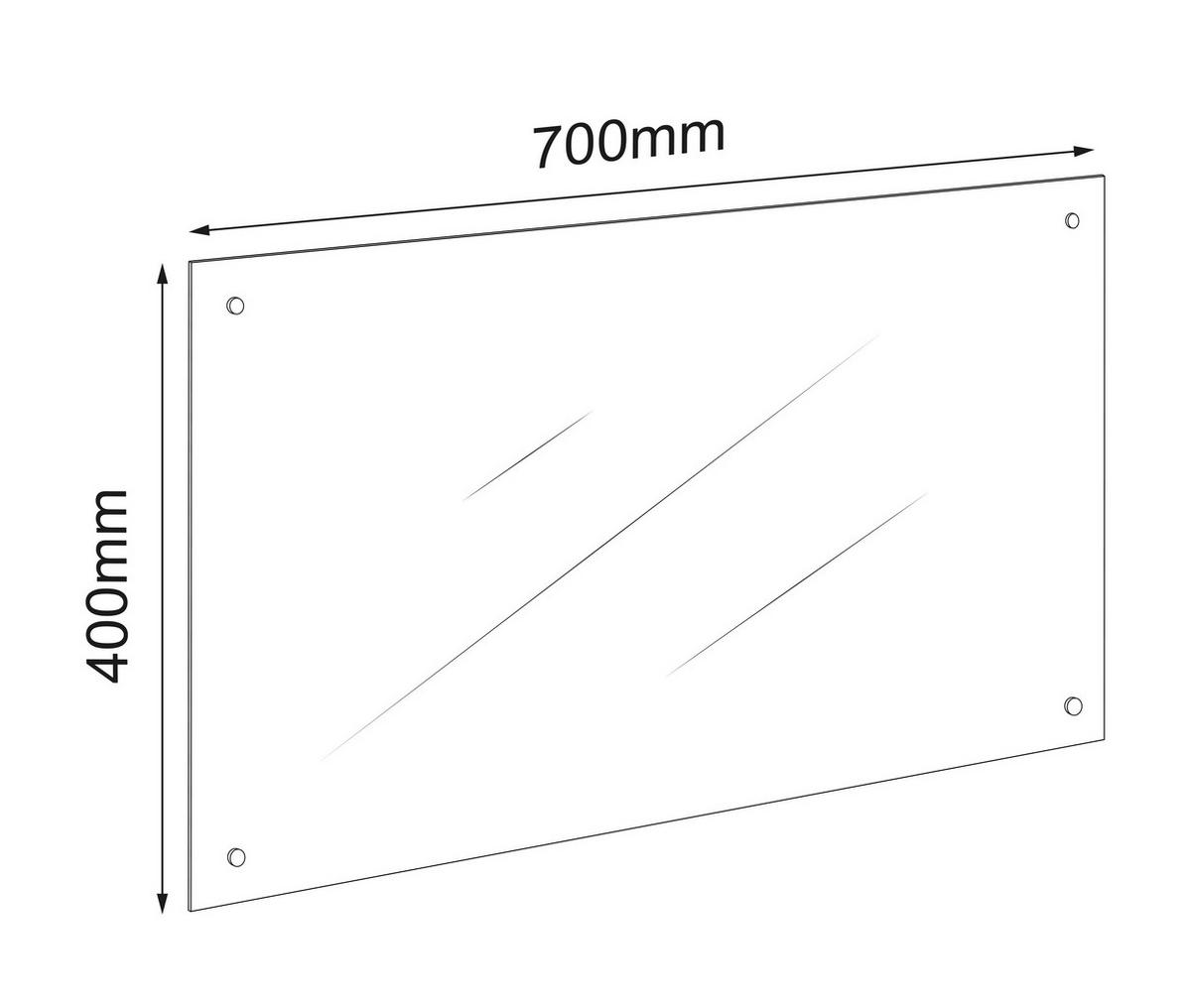 Küchenrückwand Esilo - Klar, Trend, Glas (70/40cm) - MID.YOU