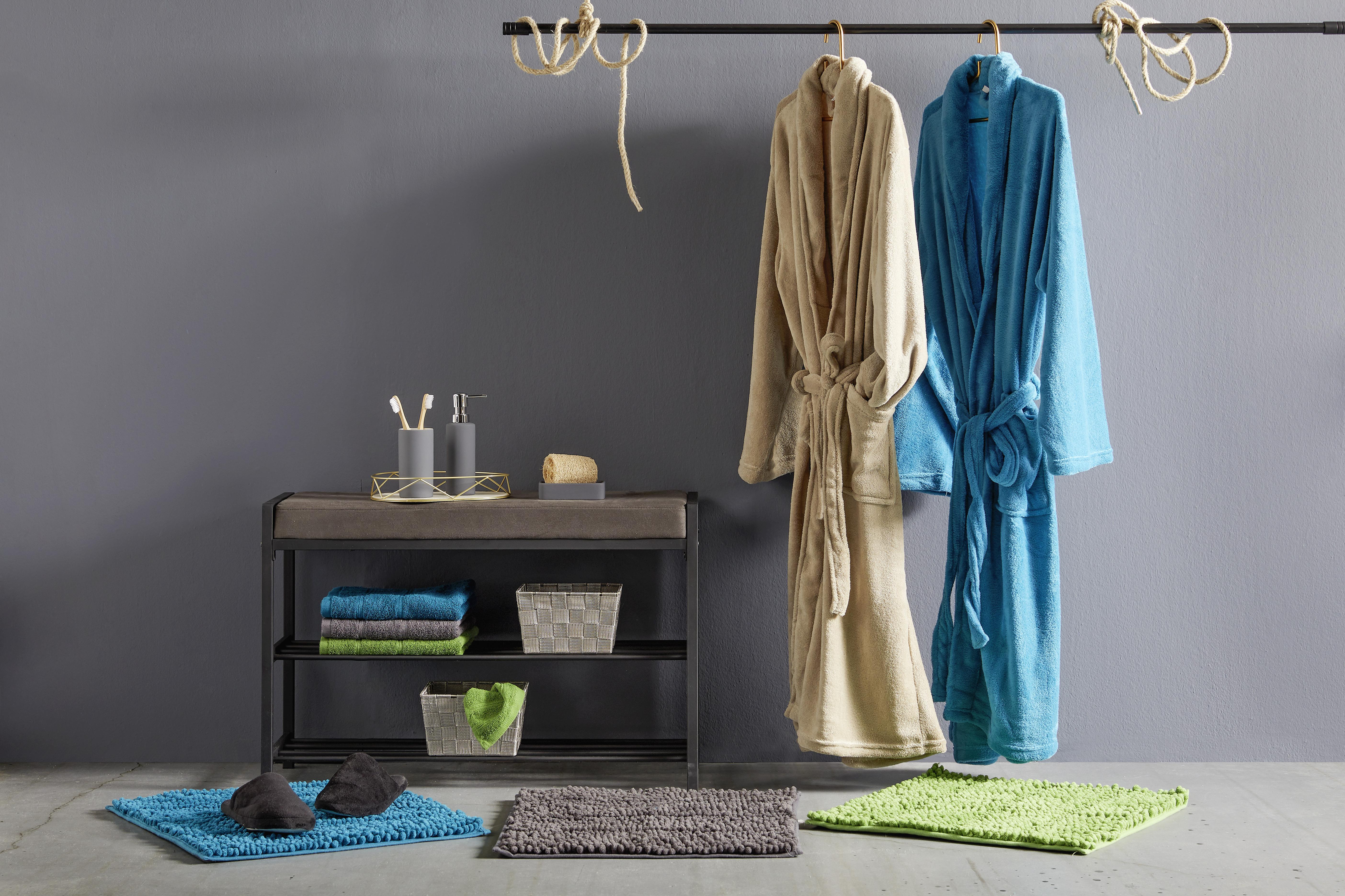 Badematte Uwe in Petrol ca. 60x100cm - Petrol, Textil (60/100cm) - Modern Living