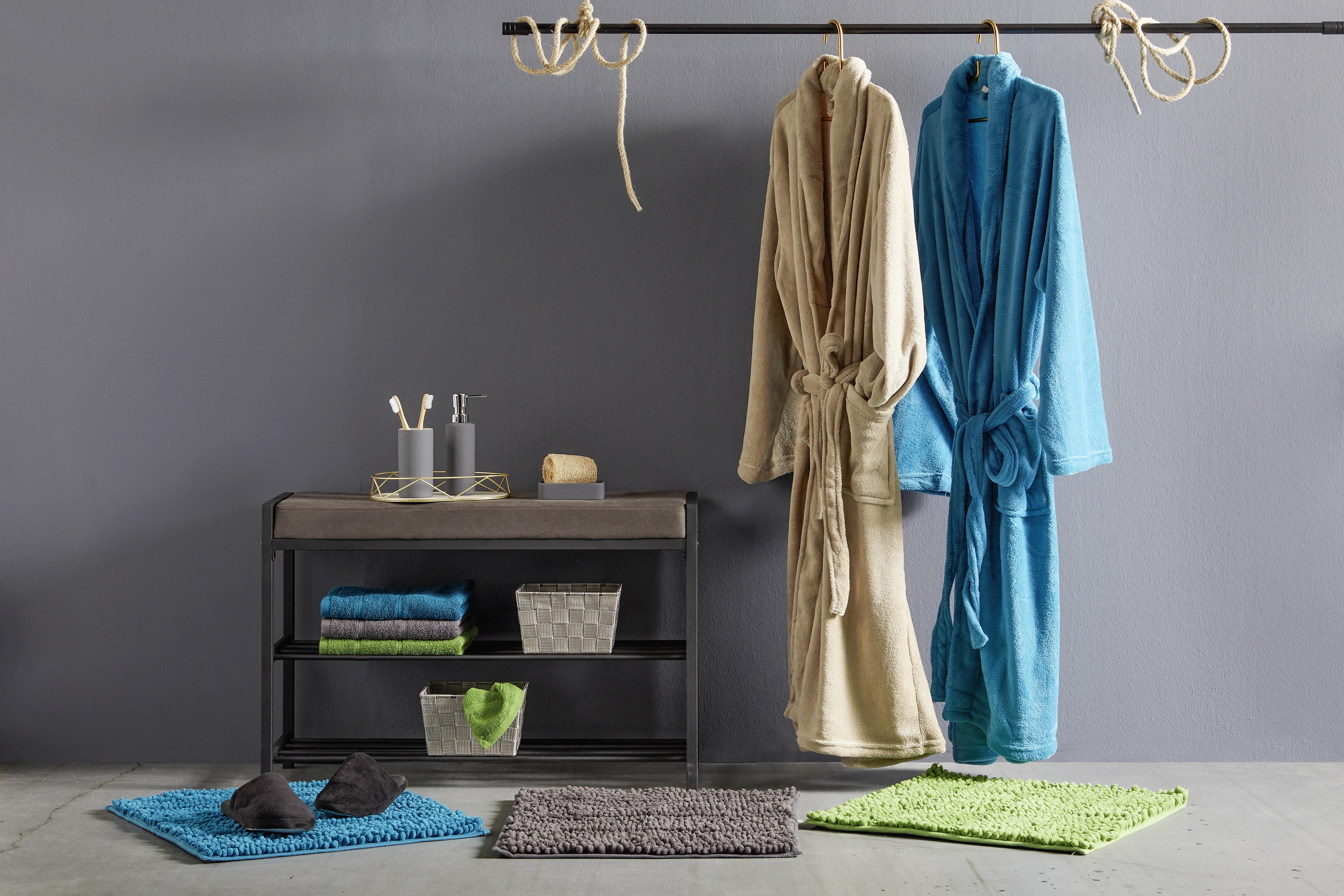 Fürdőszobaszőnyeg Uwe 60/100cm - Olajkék, Textil (60/100cm) - Modern Living