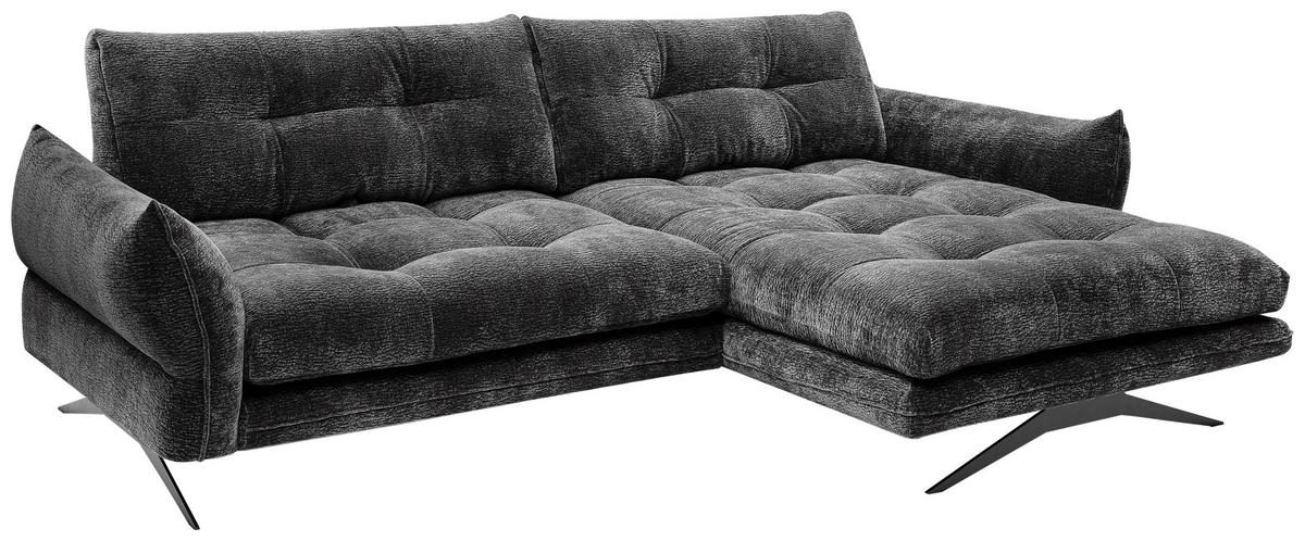 Coltar BAXTER - gri închis, Modern, textil (280/68-87/177cm) - Premium Living