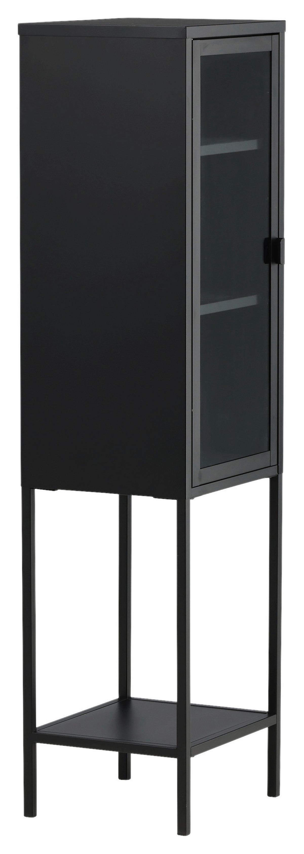 VITRINE MISHA - Schwarz, Design, Metall (40.5/150/35cm) - Livetastic