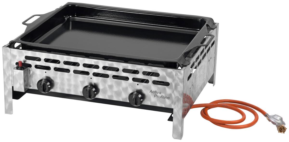GRILL GAZOWY 8000024 - kolor srebrny/czarny, Konventionell, metal (64,5/52,5/29,0cm)