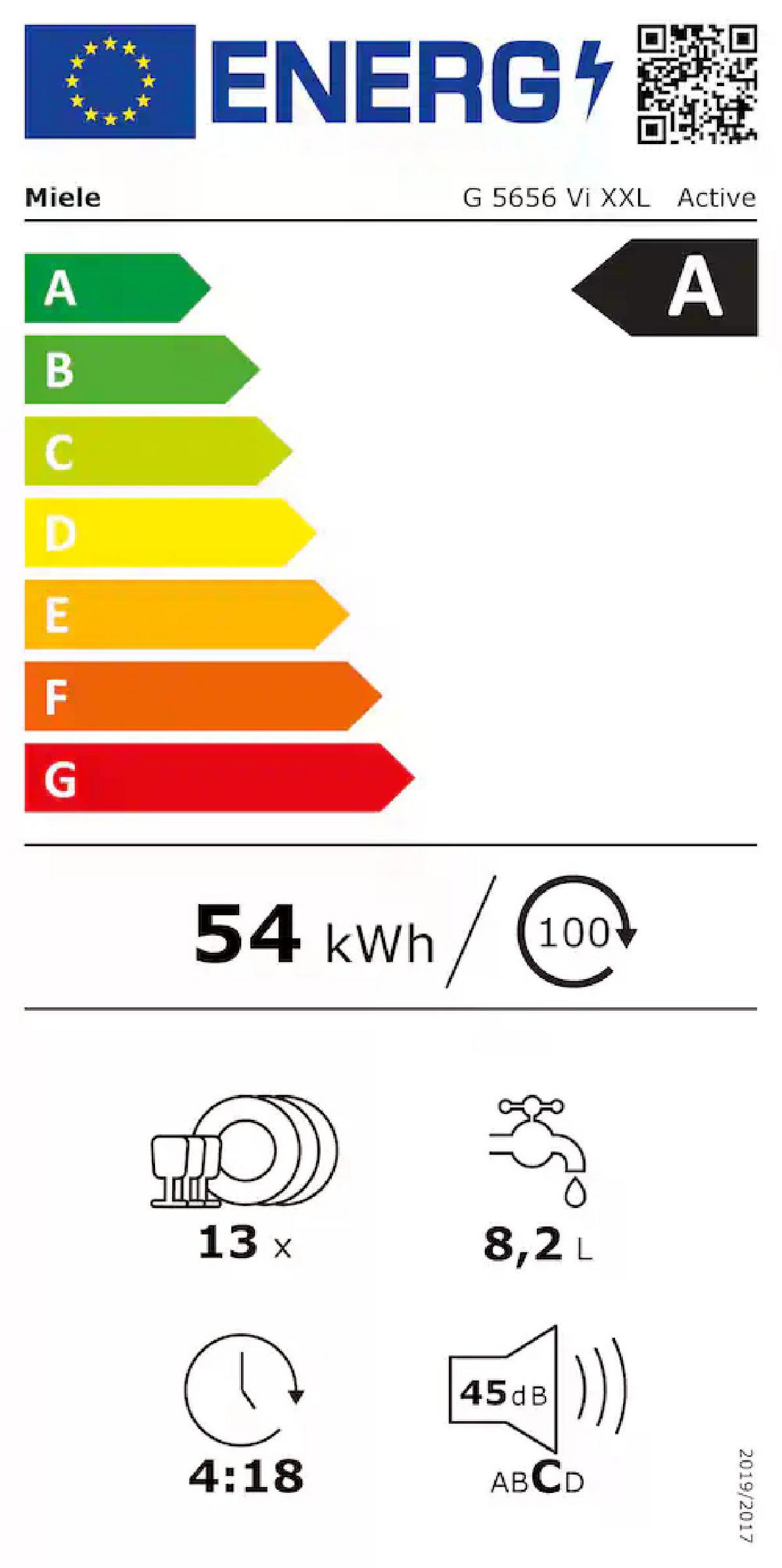 Geschirrspüler G5656VIXXLED vollintegrierbar - MODERN, Metall (59,8/84,5/55cm) - Miele