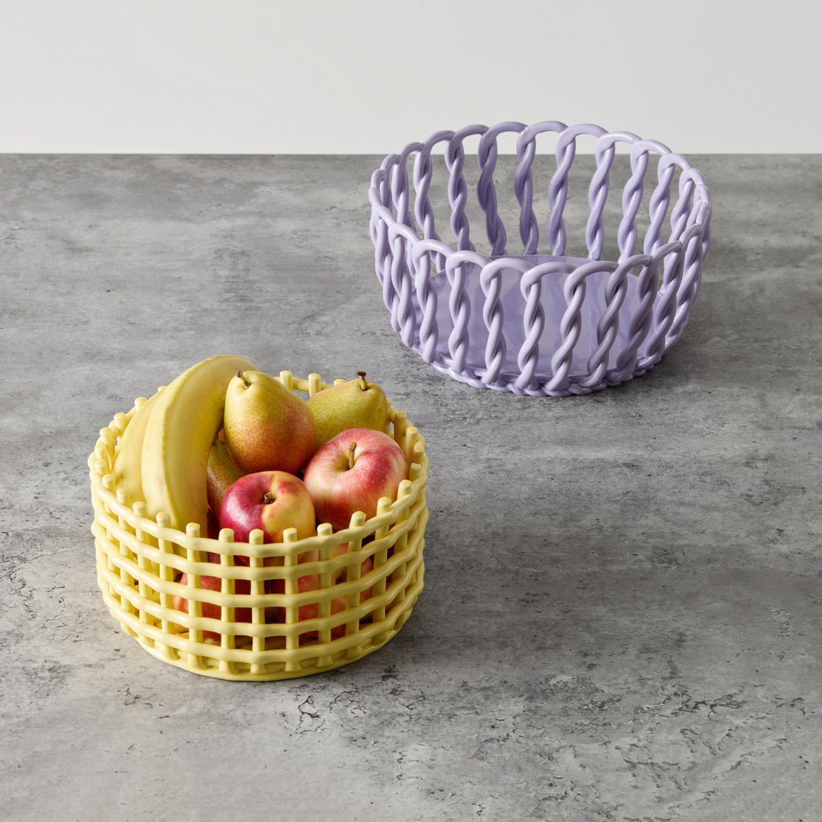 Obstschale Candy Colros - L Lila - Lila, MODERN, Keramik (25/12cm) - Mömax