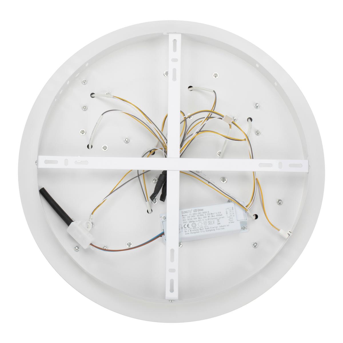 LAMPA SUFITOWA LED BLACKBURN *SBN* - czarny/biały, Trend, tworzywo sztuczne/metal (46,8/6cm) - Novel