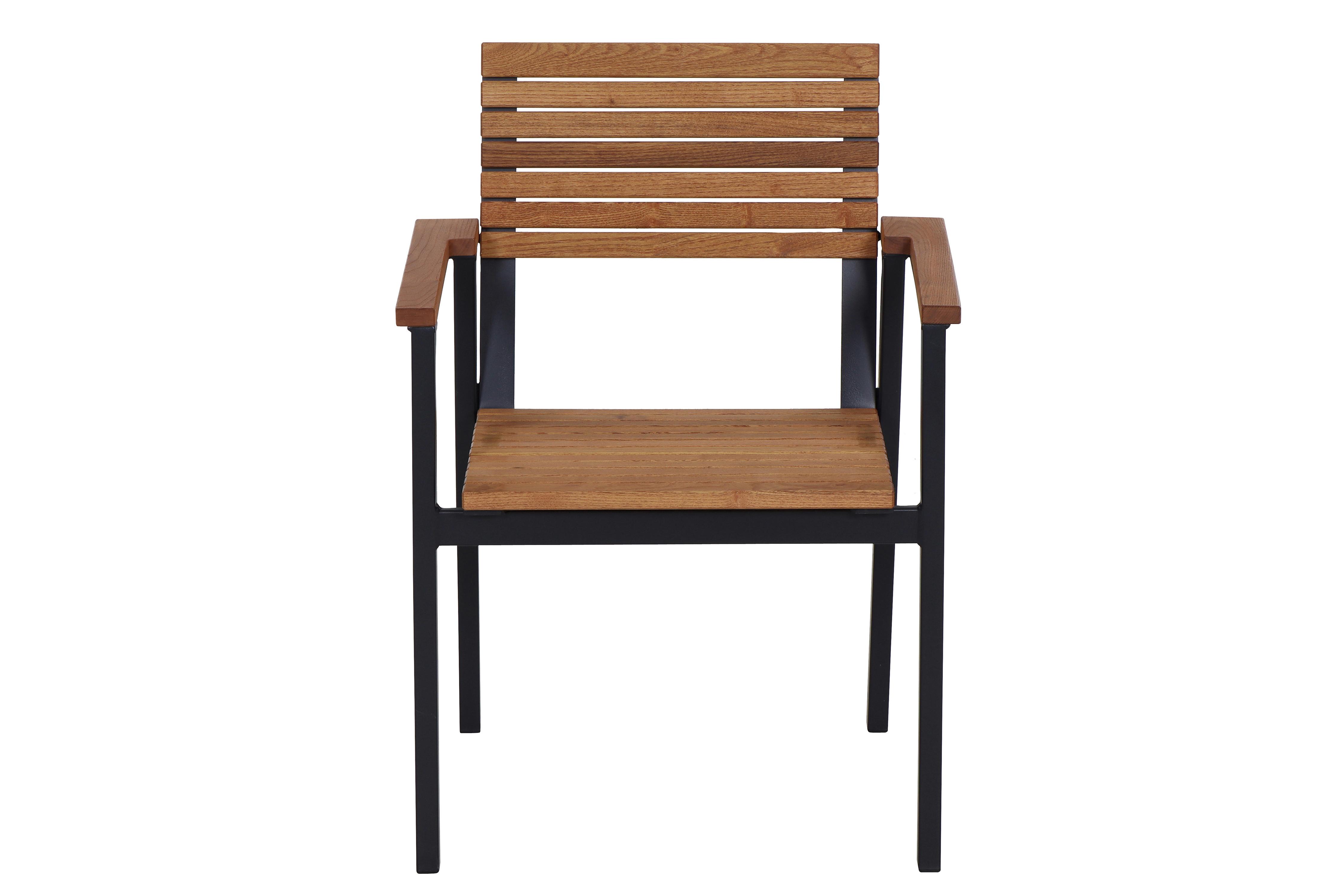 STAPELSESSEL N86392 - Anthrazit/Robinienfarben, KONVENTIONELL, Holz/Metall (60/83/58,5cm) - Siena Garden