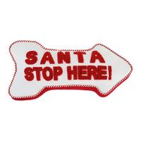 Zierkissen Santa Rot/Weiß ca. 24x50cm - Rot/Weiß, Textil (24cm) - Mömax