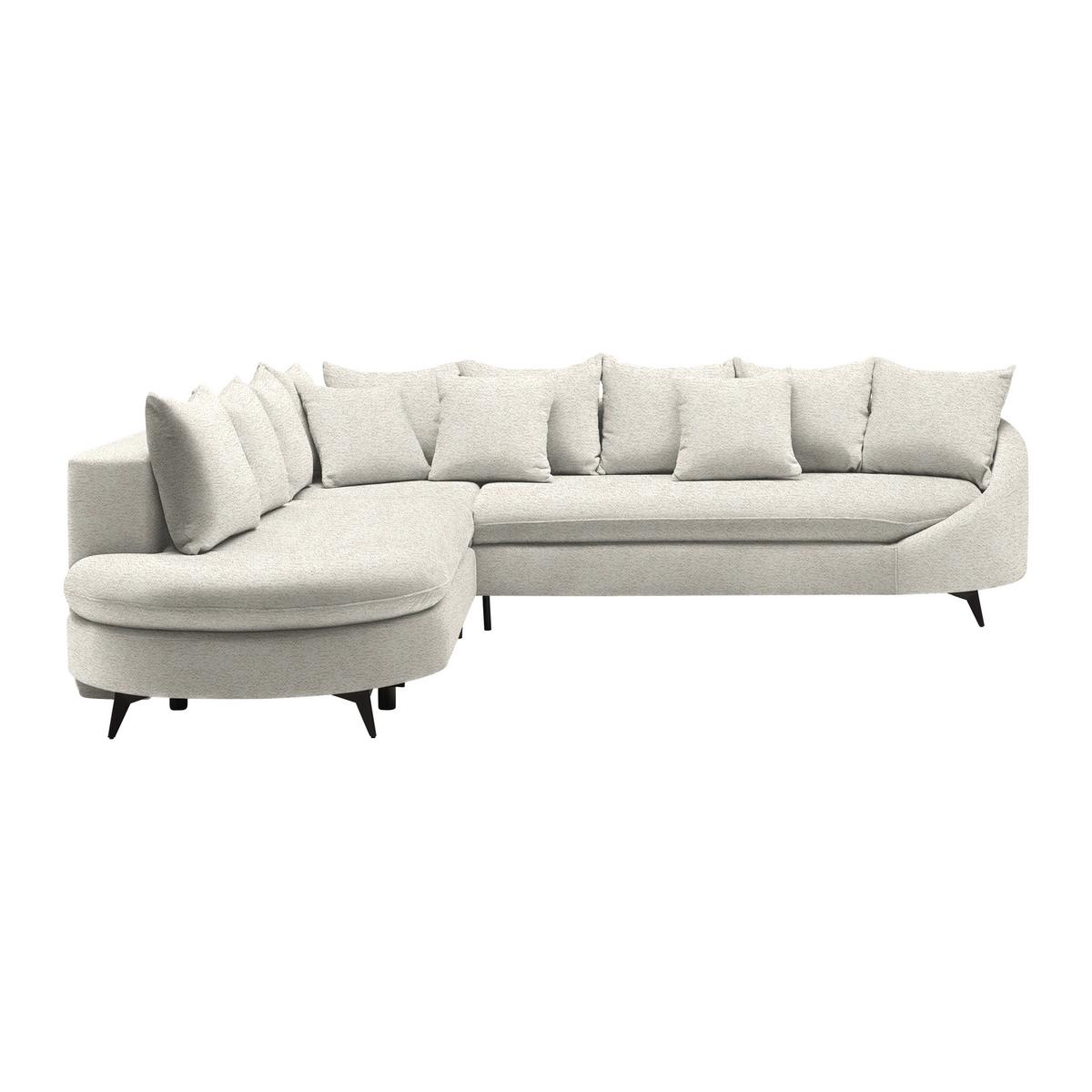 Ecksofa Axel Beige - Beige/Schwarz, MODERN, Textil/Metall (250/87/291cm) - Mömax