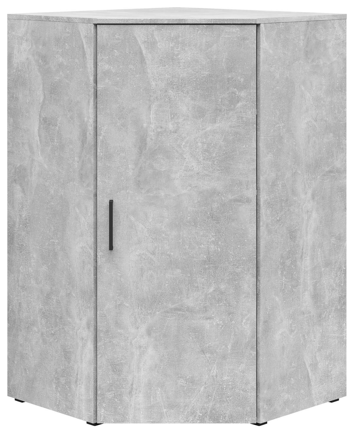 Eckkommode Multistauraum Grau - Schwarz/Grau, Modern, Holzwerkstoff/Kunststoff (71,5/115/71,5cm) - Premium Living