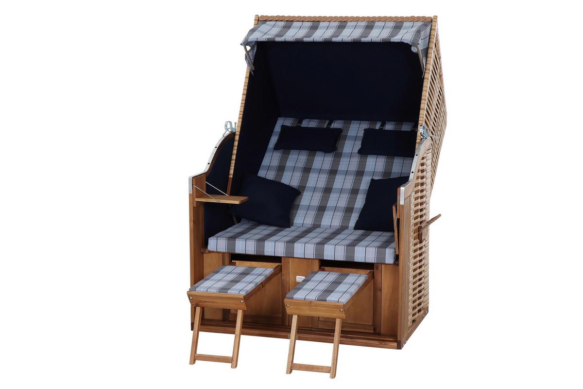 Siena Garden Standkorb ca.120x80x165cm Blau,Akazie - Blau, KONVENTIONELL, Holz/Kunststoff (120/80/165cm) - Siena Garden