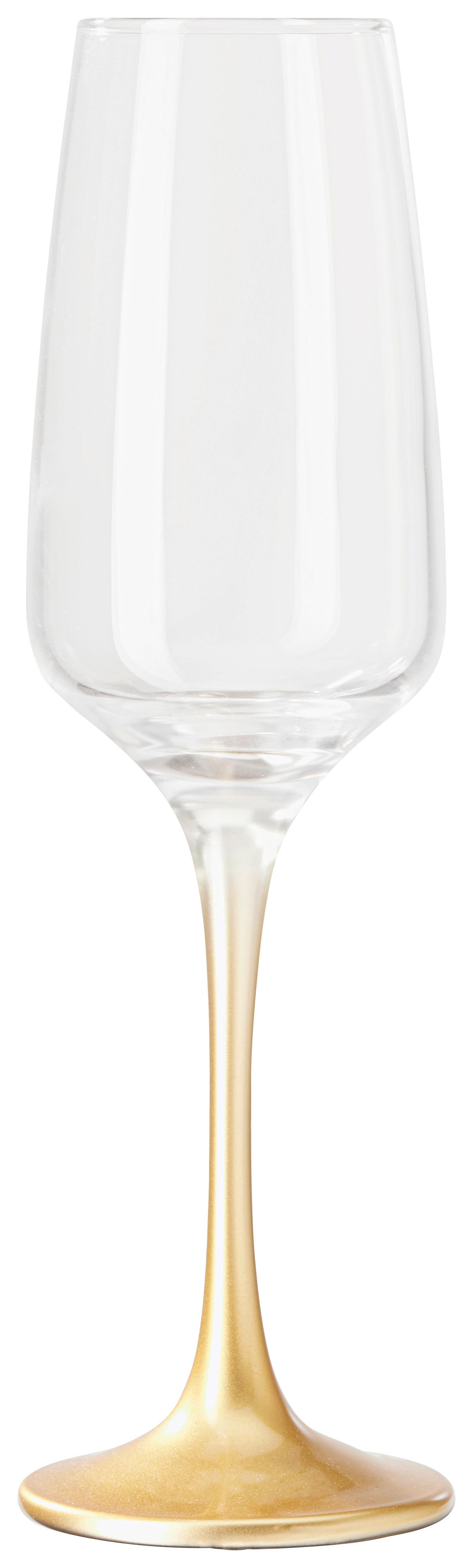 Pezsgőspohár Leo - arany, Romantik / Landhaus, Üveg (6,5/21,5cm) - Modern Living