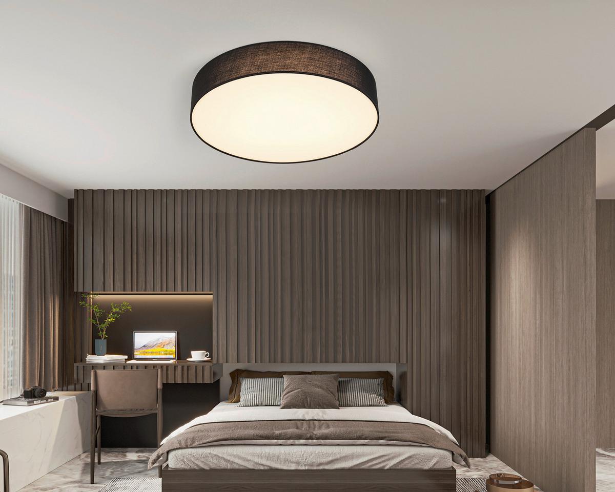 LAMPA SUFITOWA LED CHRISTINA - czarny/biały, Trend, tworzywo sztuczne/metal (60/11cm) - Novel