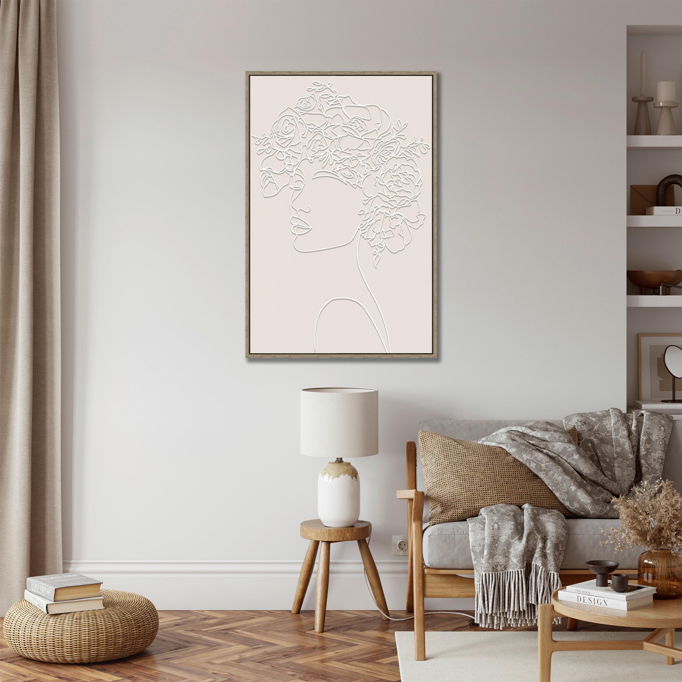 Keilrahmenbild Lotta ca. 60x90cm - Beige/Walnussfarben, MODERN, Holzwerkstoff/Kunststoff (60/90cm) - Premium Living