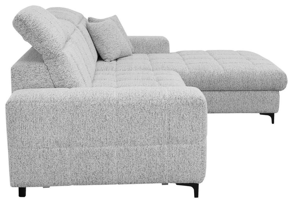 Kutna Garnitura Santorini - siva/crna, Moderno, tekstil (291/87/193cm) - Premium Living