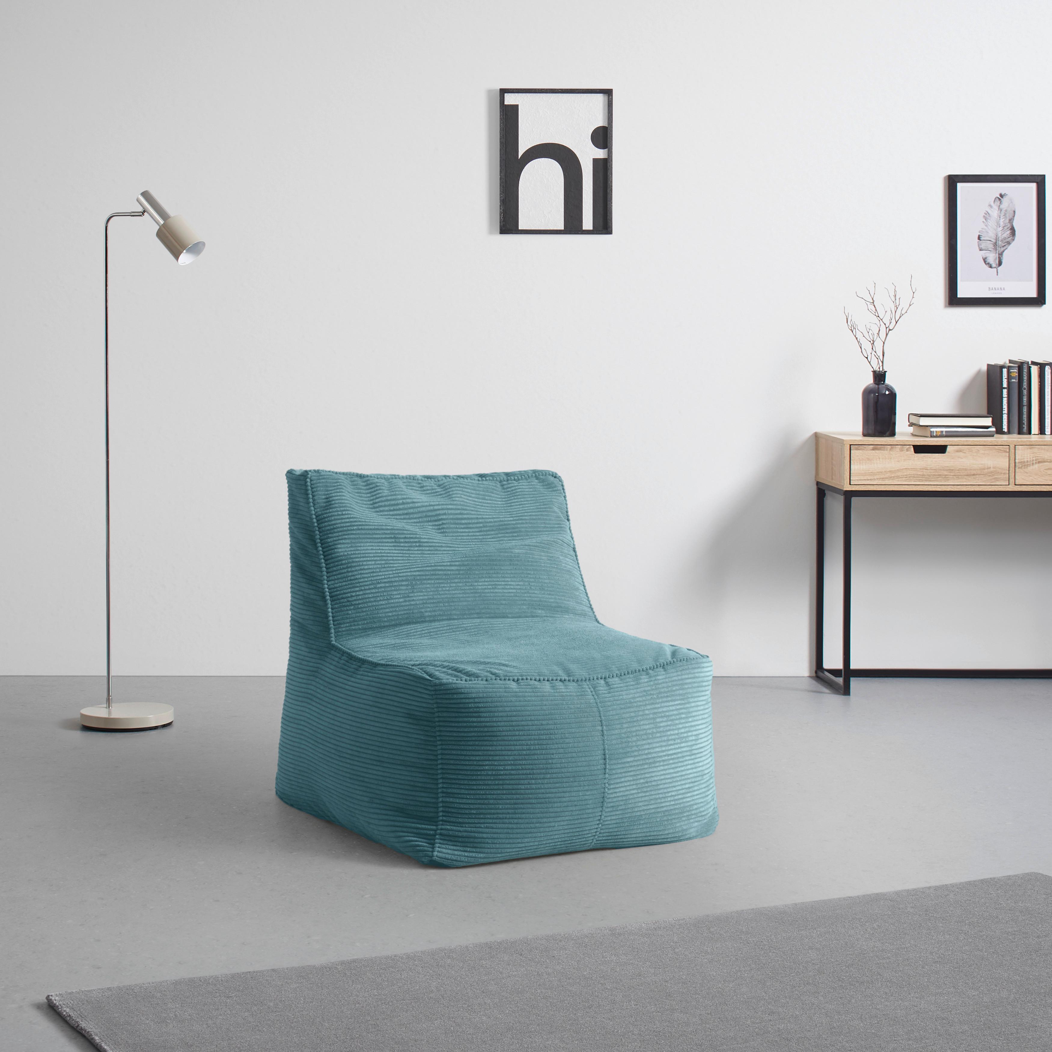 Sitzsack Caroline Petrol - Petrol, MODERN, Textil (75/84/88cm) - Mömax