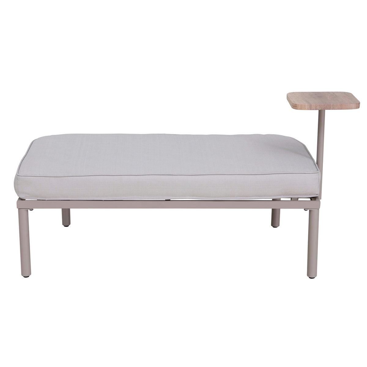 Doppelliege Tagesbett Porto Grau/Naturfarben - Naturfarben/Grau, Basics, Holz/Kunststoff (142/82/128cm) - Modante