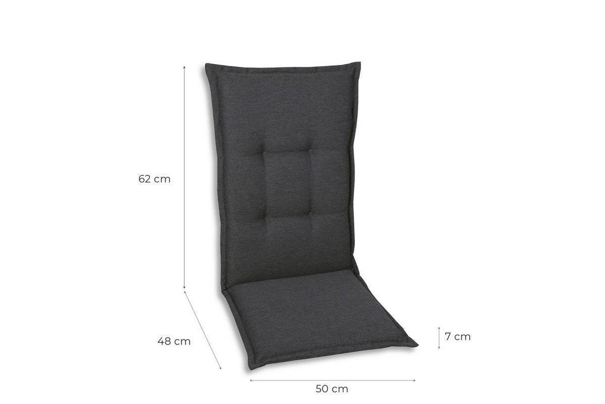 PODUSZKA NA FOTEL 20924 - szary, Design, tkanina (50/7/108cm)