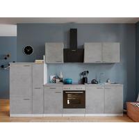 Kuhinjski Blok Z Aparati Malia, 300cm - barve nerjavečega jekla/siva, Basics, kovina/leseni material (300cm) - Respekta