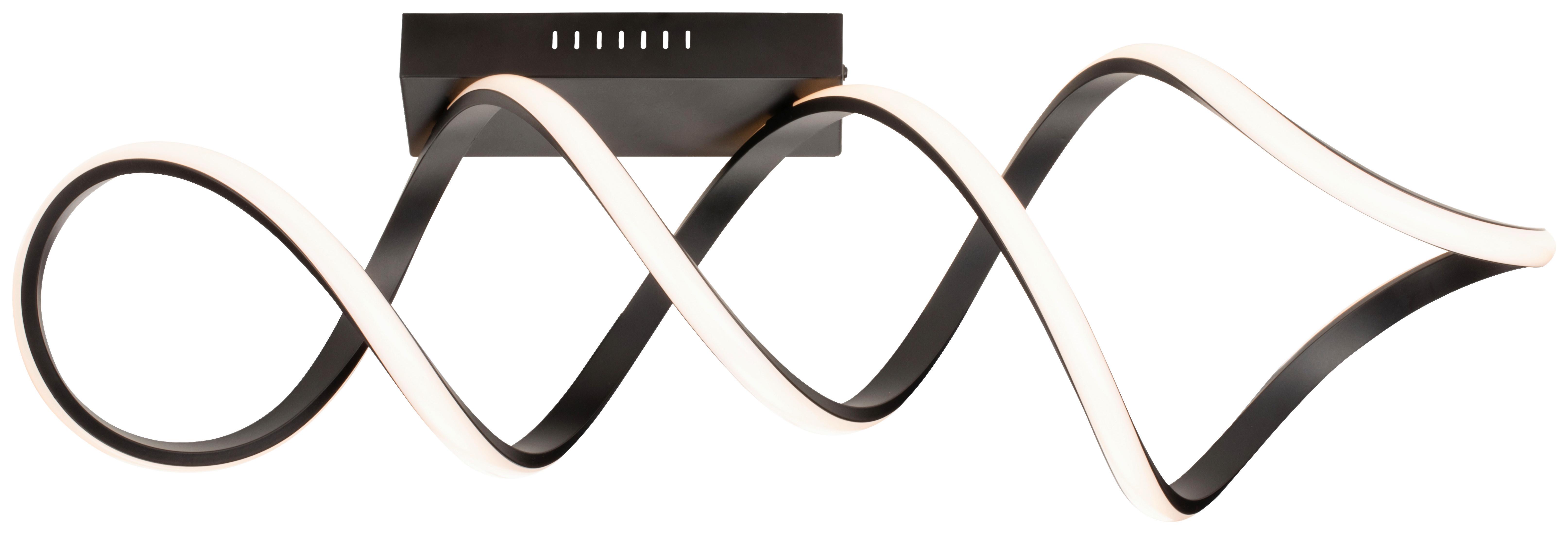 Stropna Led-svetilka Ubop - črna, Moderno, kovina (60/18/23cm) - Modern Living