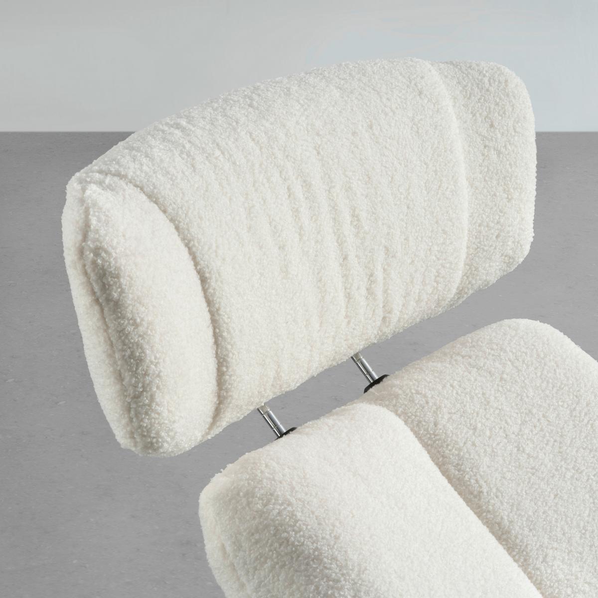 fauteuil relax in Weiss - noir/blanc, Modern, métal/textile (76/97-109/76-107cm) - Mömax