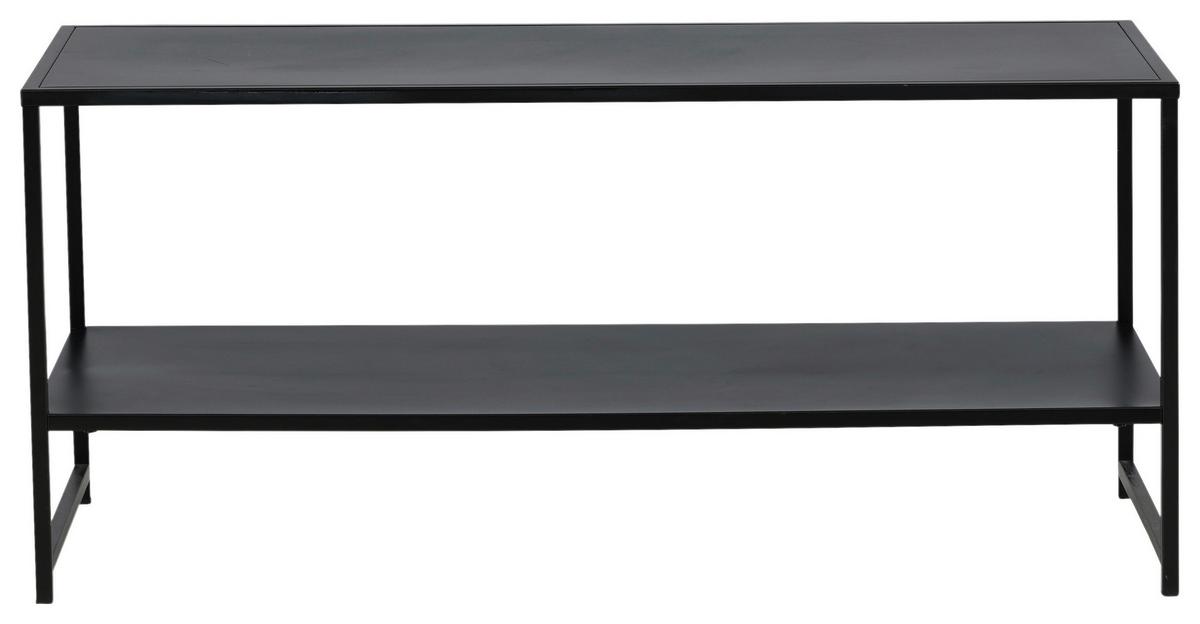 COUCHTISCH STAAL - Schwarz, Design, Metall (102/43/45cm) - Livetastic
