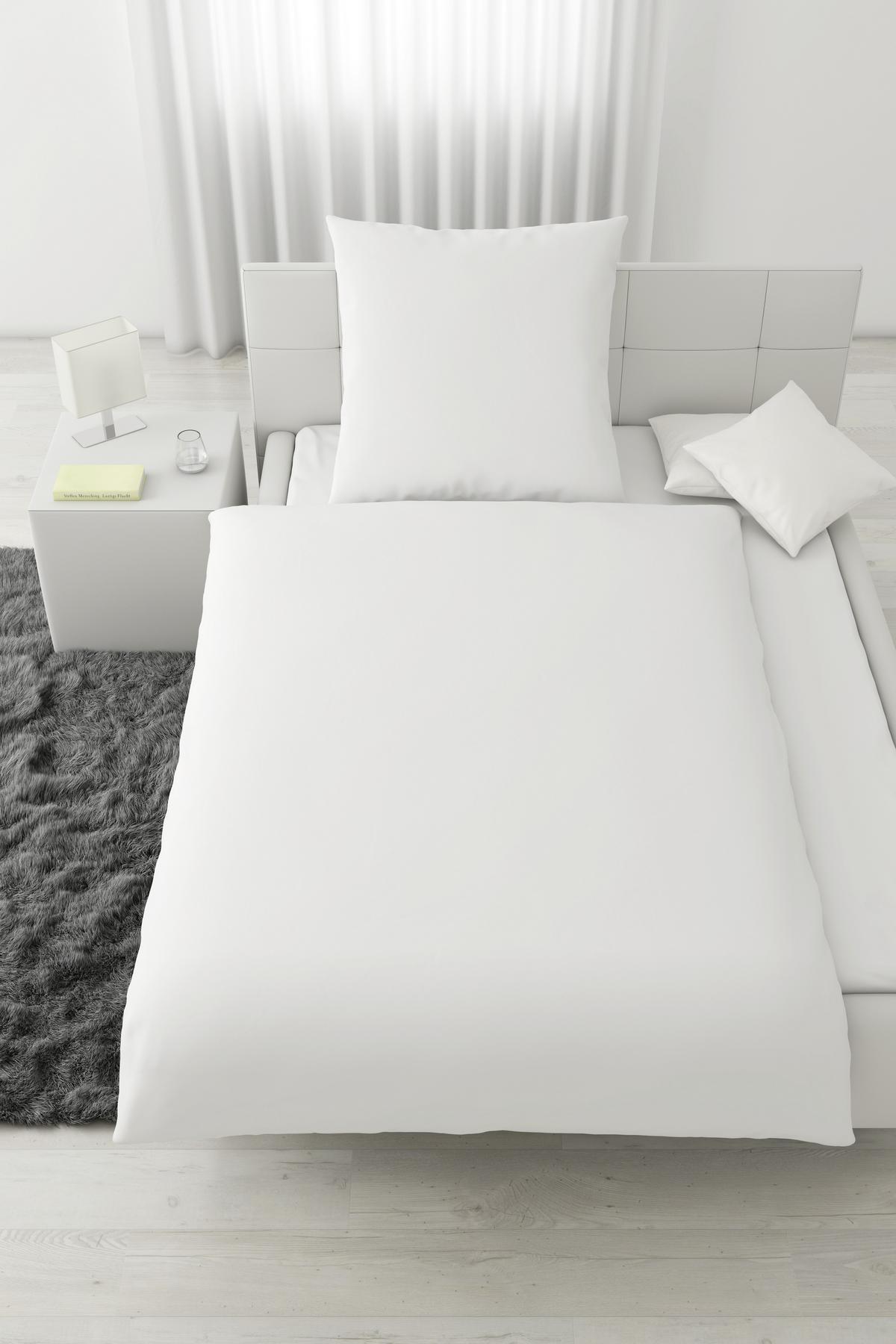 Bettwäsche Iris in Weiß ca. 135x200cm - Weiß, MODERN, Textil (135/200cm) - Modern Living