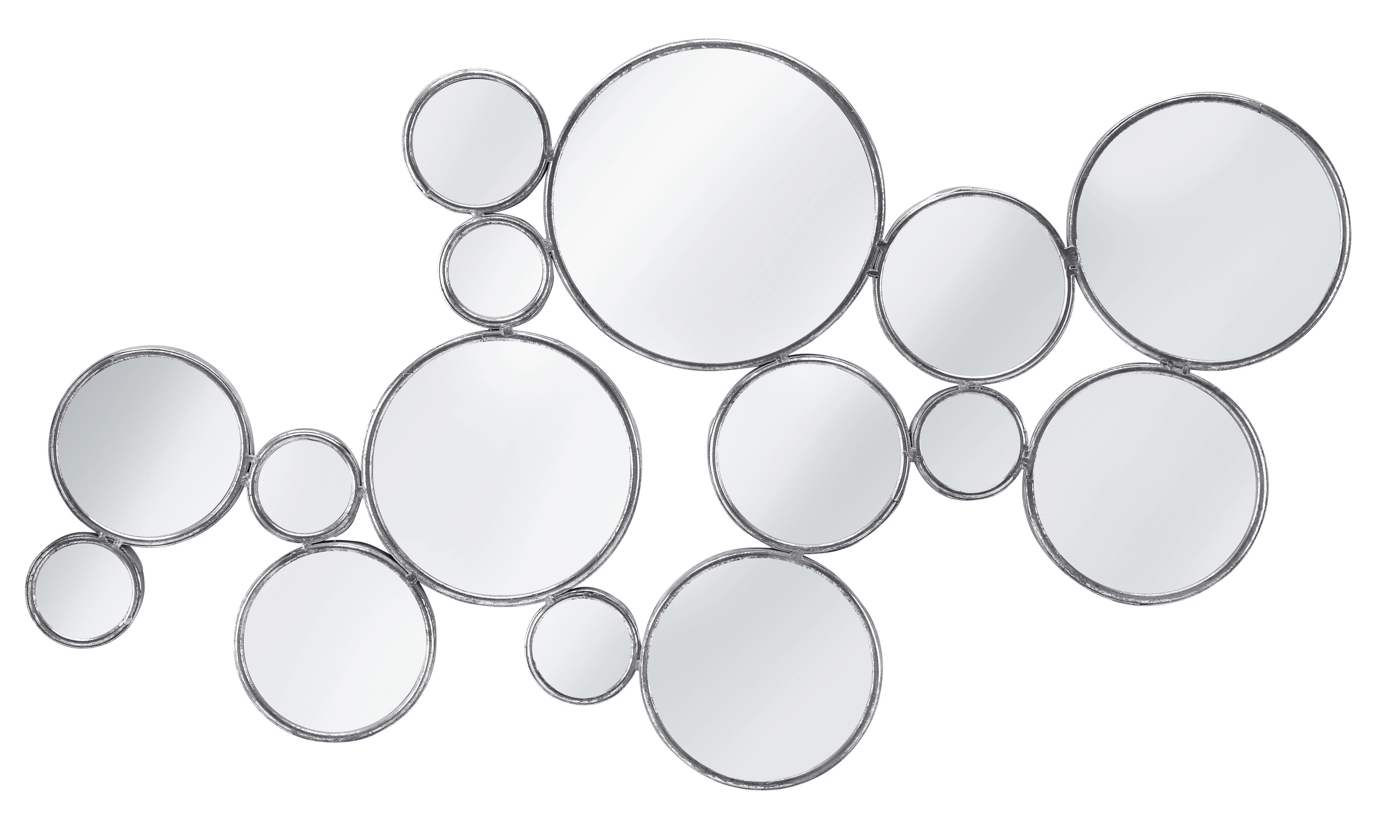 Spiegel in Silber ca. 63x105,5 cm 'Malena' - Silberfarben, MODERN, Glas/Holzwerkstoff (63/105,5/2,5cm) - Bessagi Home