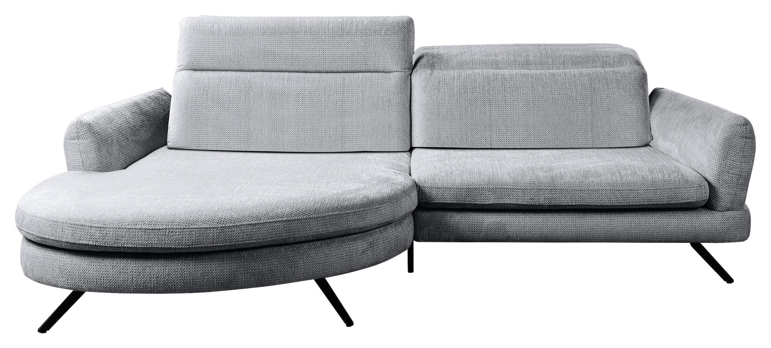 Kutna Garnitura Jasper - siva/crna, Moderno, drvni materijal/tekstil (177-198/85-104/277cm) - Premium Living