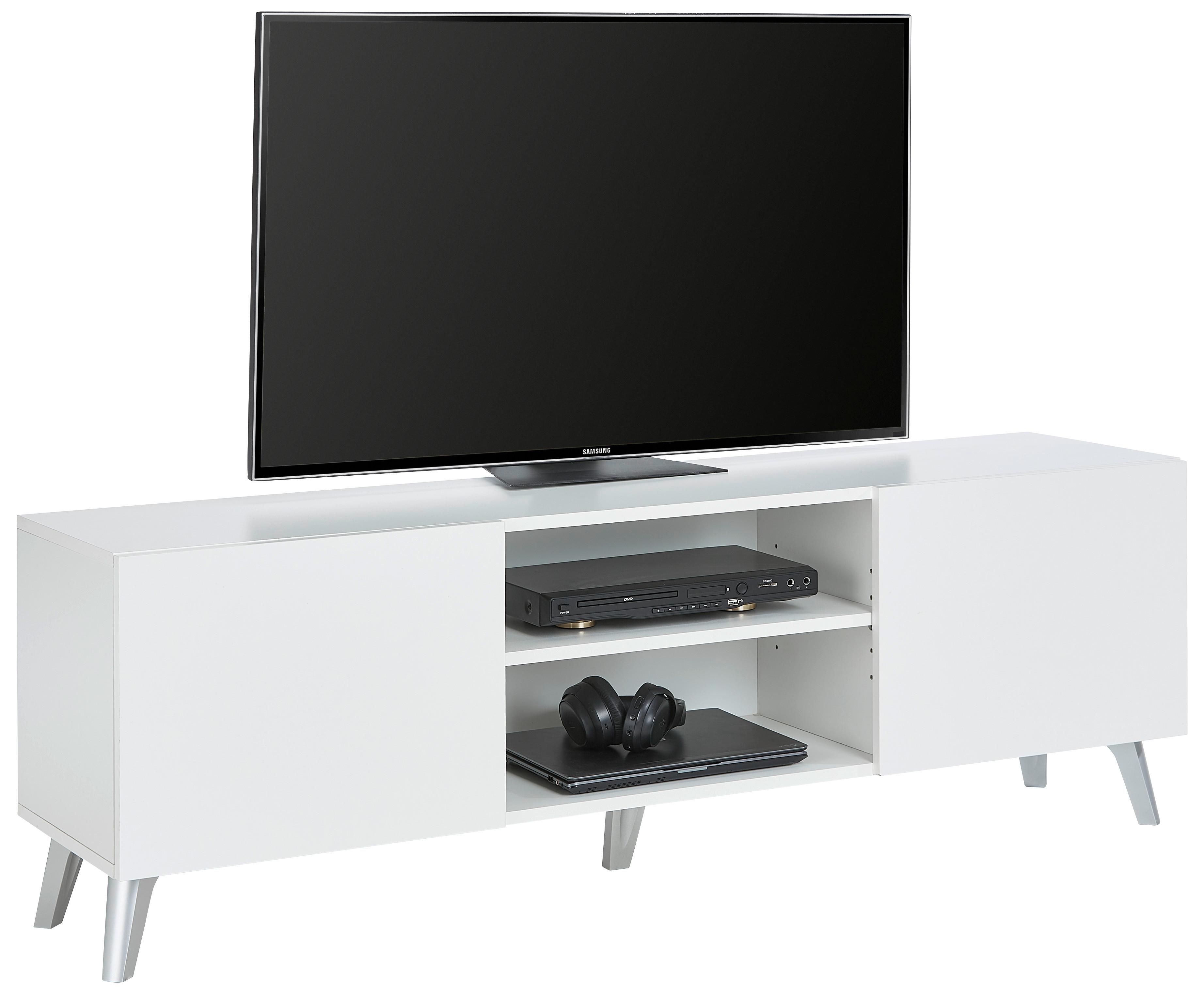 Lowboard in Eiche Artisan - Weiss, Modern, Holzwerkstoff (140/35/35cm) - Mömax